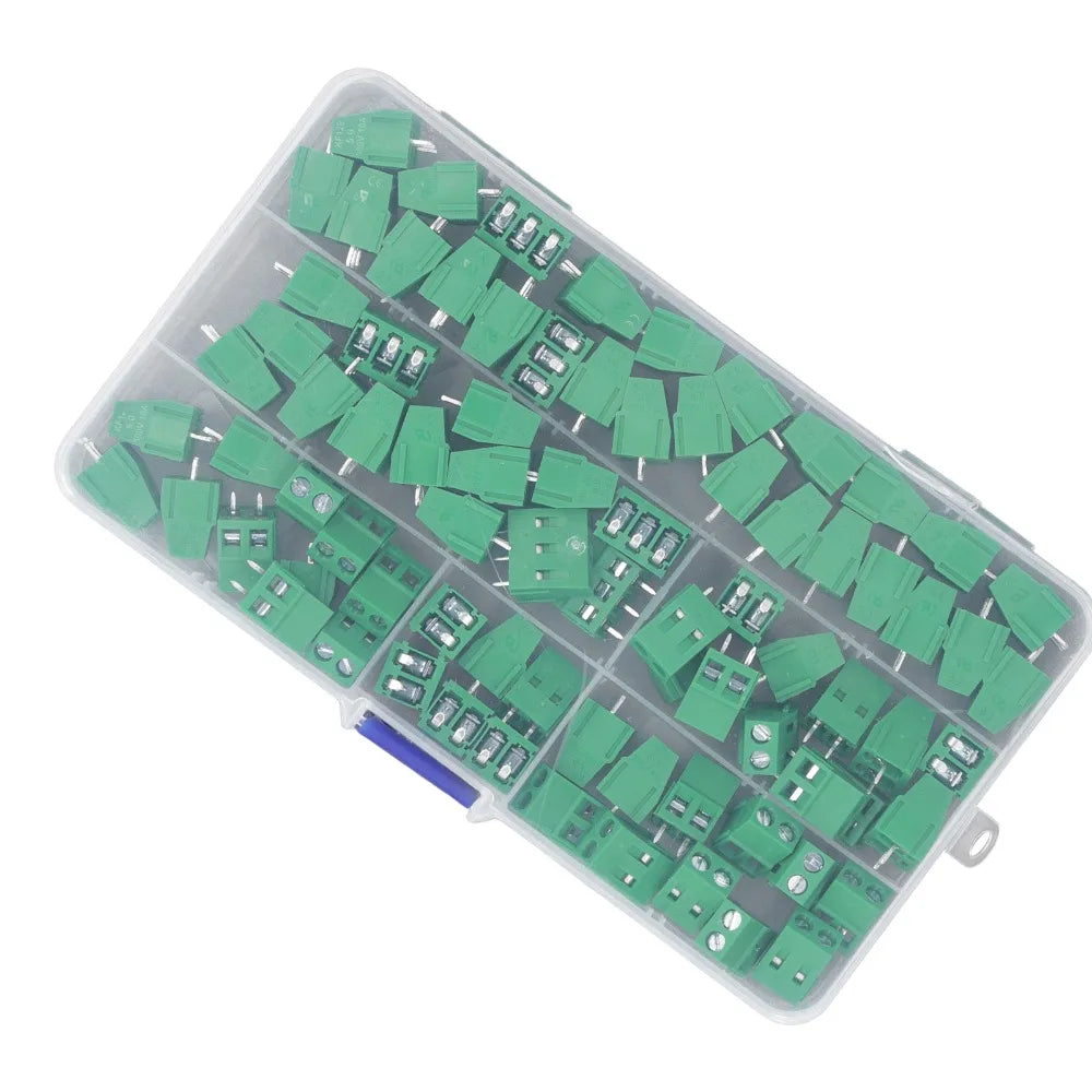 80PCS KF128 Screw Terminal Block 2P 3P 5mm Pitch PCB Mount PCB Terminal Block Richie's