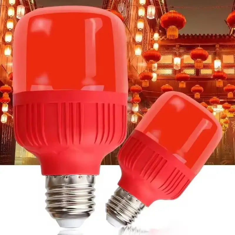 Red LED Light Bulb E27/B22 5W–30W Festive Spot Light 220V LED Light Bulb Richie's
