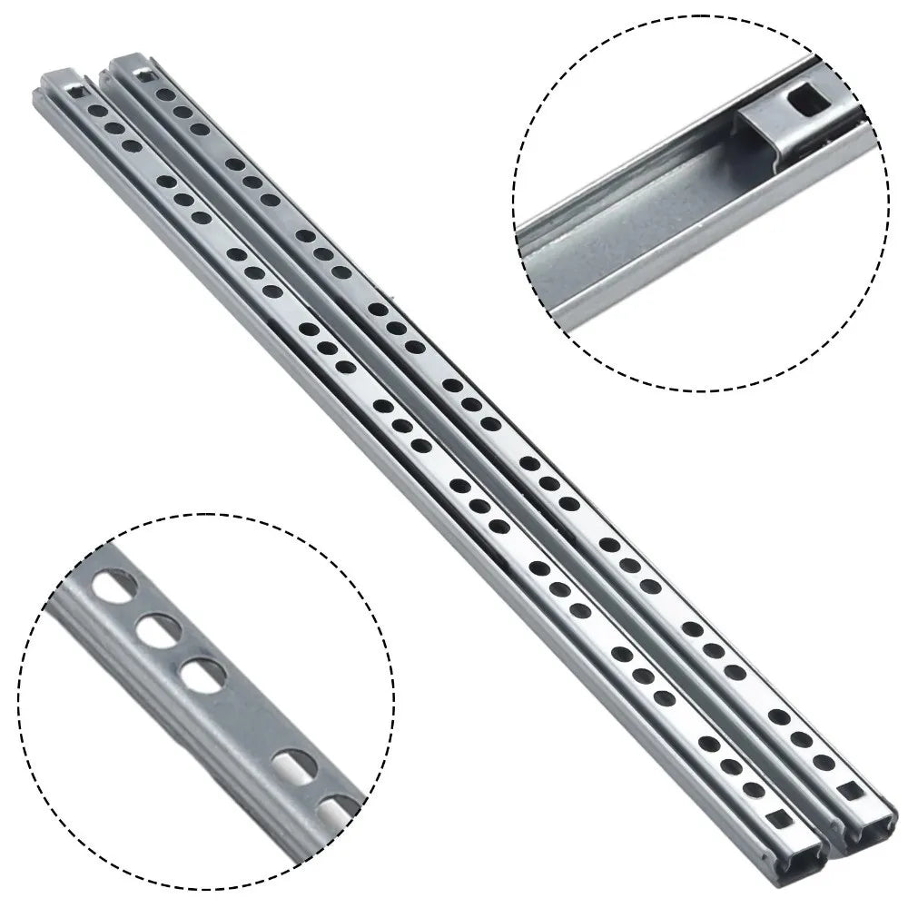 2PCS Ball Bearing Drawer Slides 17mm Full Extension 8"–17" Drawer Slides Richie's