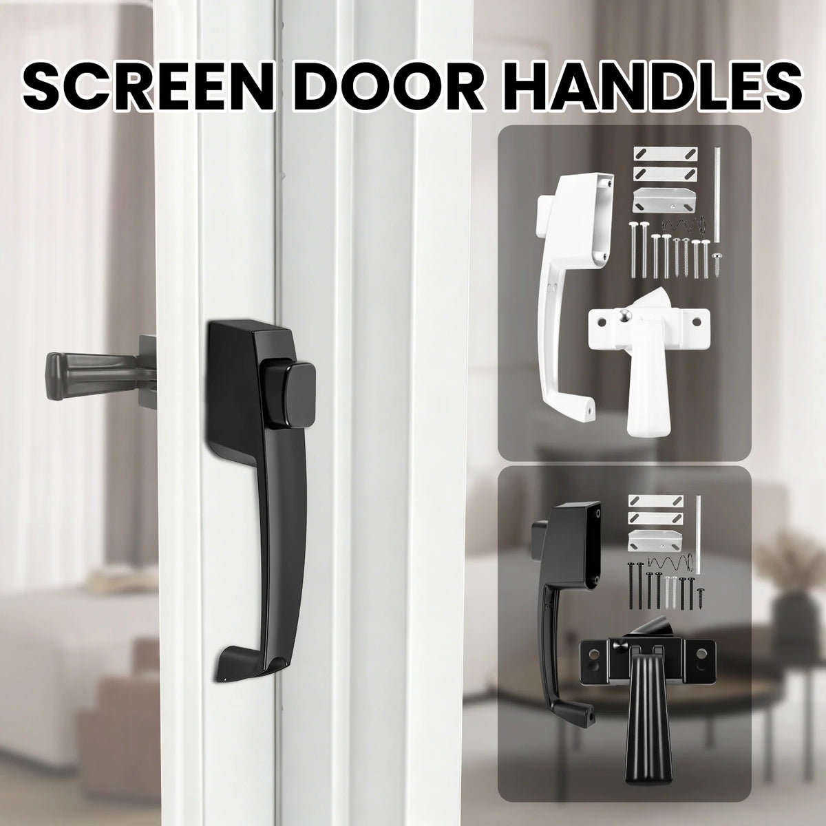 Push Button Storm Door Latch – Universal Reversible Kit Door Latch Kit Richie's