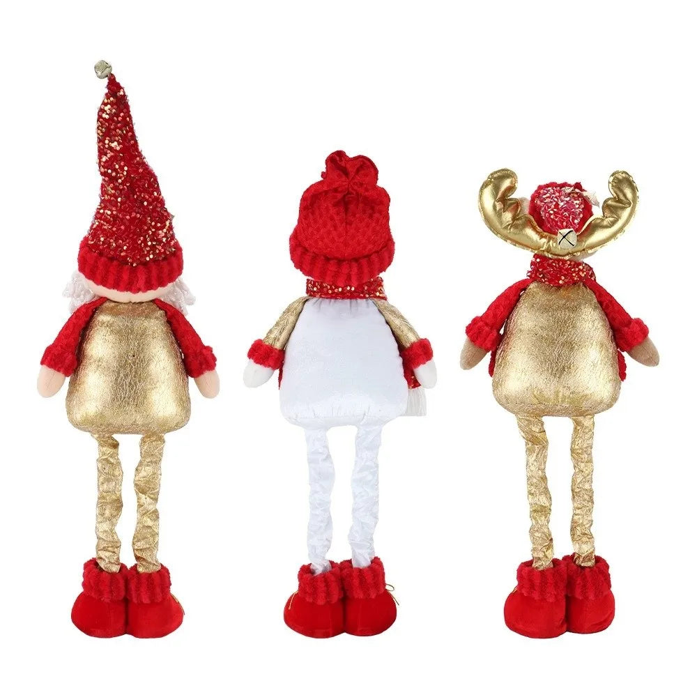 50CM Telescopic Christmas Snowman & Reindeer Plush Ornament Christmas Plush Ornament Richie's