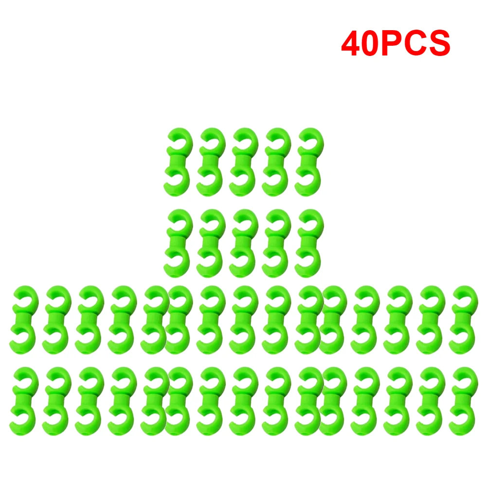 S-Style Rotatable Bike Brake Cable Clips – MTB Hose Guides Bike Cable Clips Richie's Green 40PCS