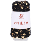 Sequin Bead Hand Knitting Yarn – Sparkle DIY Craft Thread Knitting Yarn Richie's Black Gold
