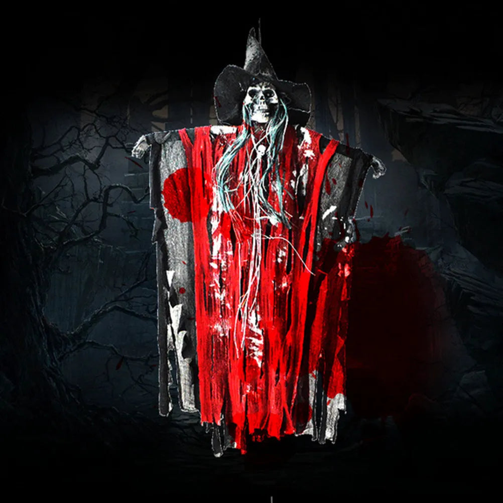 Voice-Controlled Hanging Ghost Halloween Prop – Sound & Flash Halloween Prop Richie's