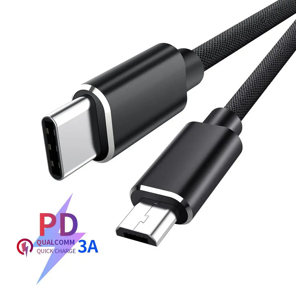 USB-C to Micro USB Fast Charging Cable 5A 100W QC4.0 – 1m USB Charging Cable Richie's