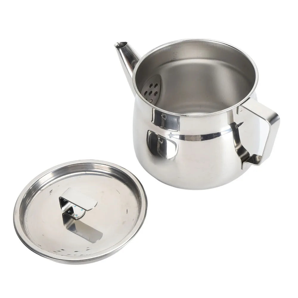 Stainless Steel Oil Strainer Pot 1200ml Grease Container Oil Strainer Pot Richie's