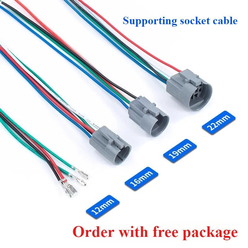 Waterproof Metal LED Push Button Switch 12–22mm Momentary Latching LED Push Button Switch Richie's