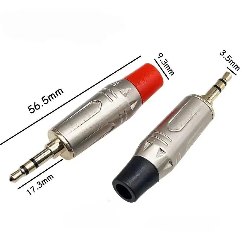 Gold-Plated 3.5mm Stereo Audio Plug DIY Headphone Jack Connector Audio Plug Connector Richie's