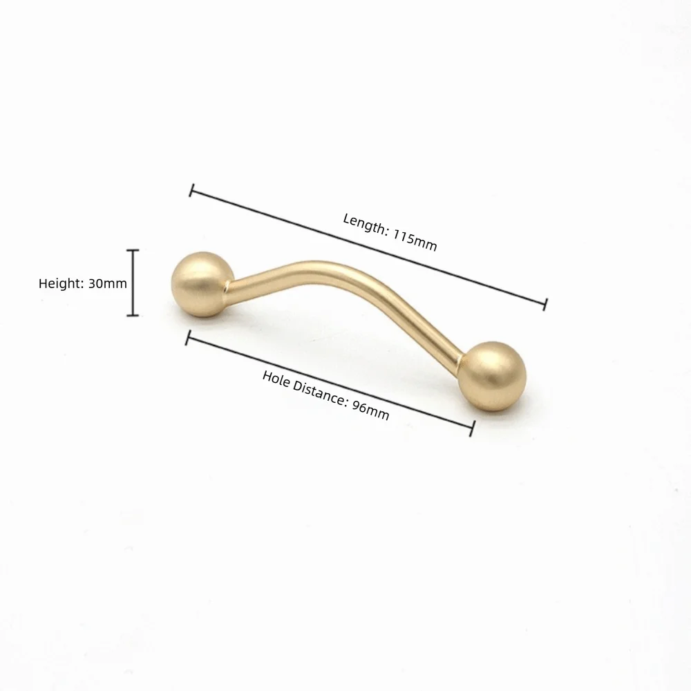 Zinc Alloy Cabinet Knob & Drawer Handle | Nordic Minimalist Cabinet Drawer Handle Richie's Gold 96mm