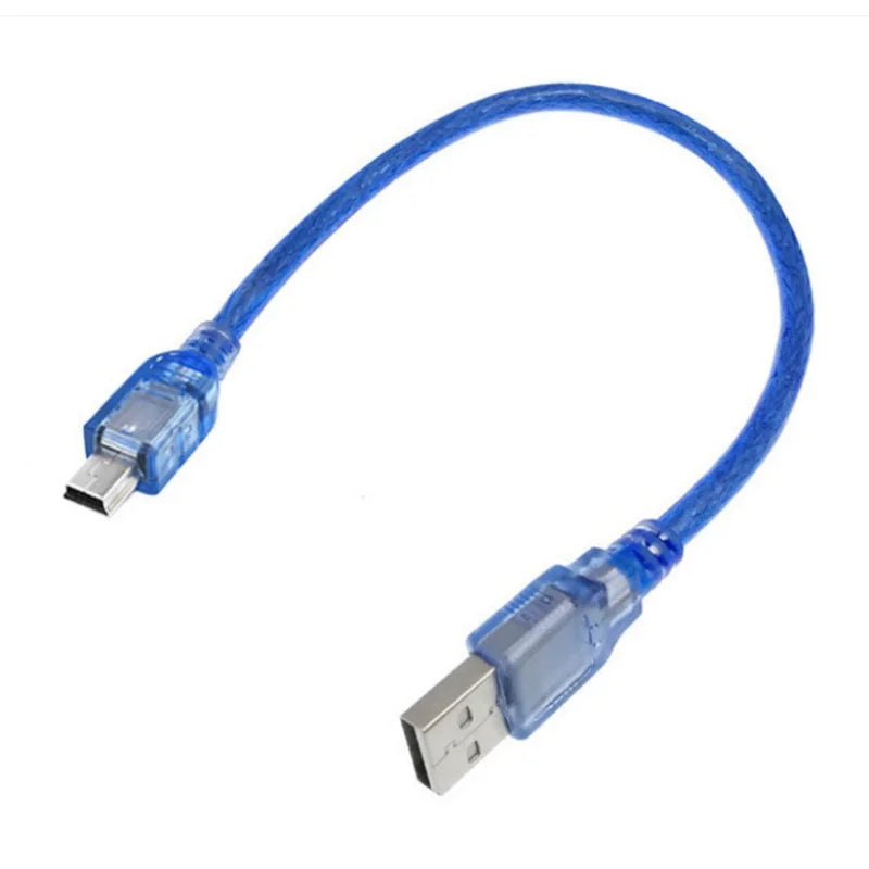 FUCHU USB 2.0 to Mini USB Cable – 0.3M to 5M Transparent USB Data Cable Richie's