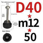 4pcs Adjustable Leveling Feet M5-M12 Nickel Plated Nylon Base Adjustable Leveling Feet Richie's D40xM12x50 4pcs