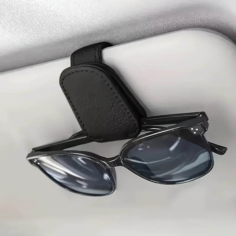 PU Leather Car Visor Sunglasses Holder with Card Slot Car Visor Organizer Richie's