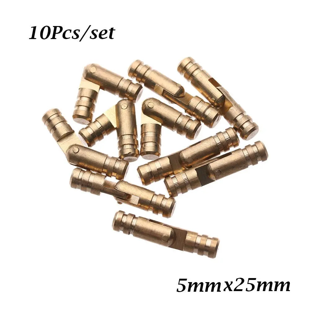 Miniature Concealed Barrel Hinges 10-Pack – Zinc Alloy Gold Barrel Hinge Richie's 5mmx25mm
