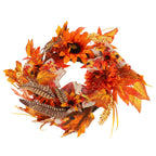 Artificial Fall Wreath Pumpkin Maple Leaves Thanksgiving Door Decor Fall Door Wreath Richie's