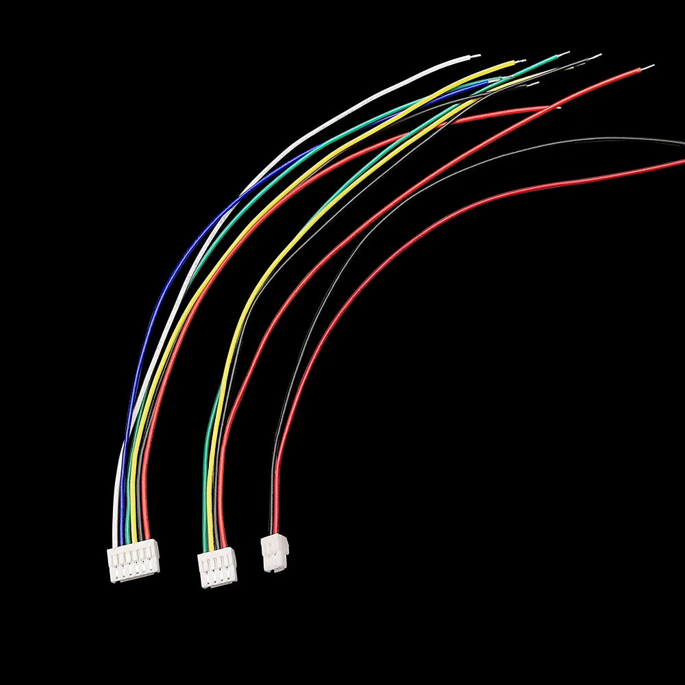 10Pcs JST GH 1.25mm Connector Cable 28AWG 2–10 Pin Single/Double JST Wire Connector Richie's Single Head 10Pin GH 1.25mm