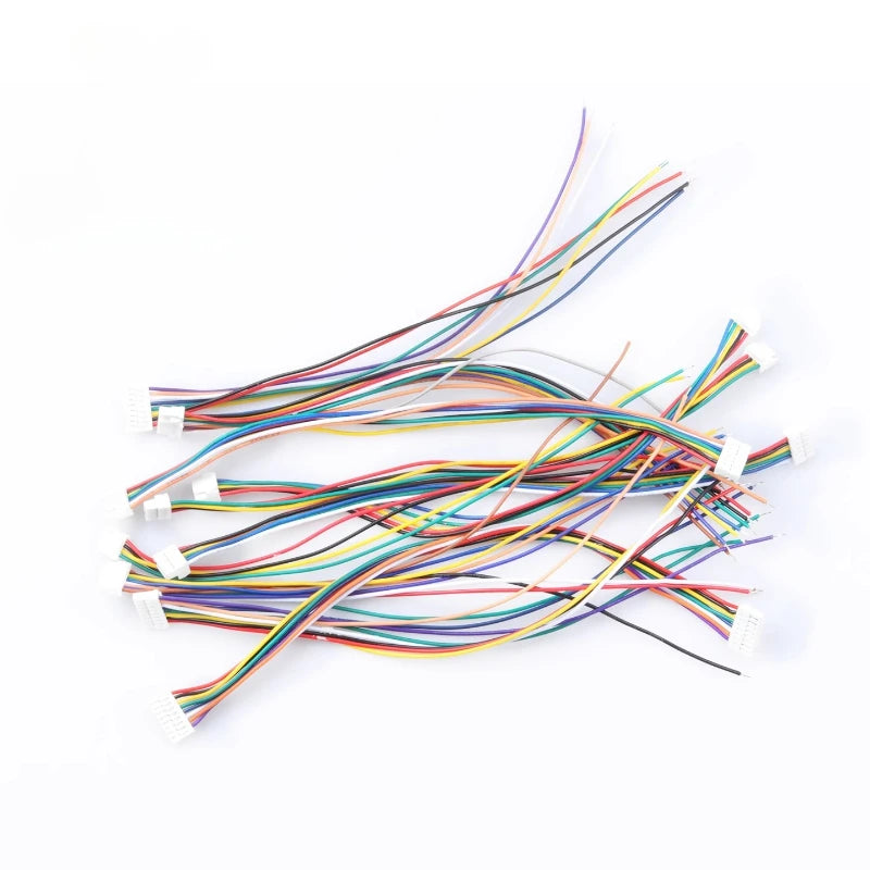 10Pcs JST GH 1.25mm Male Plug Connector 2P 3P 4P 6-Pin 28AWG Wire Connector Set Richie's