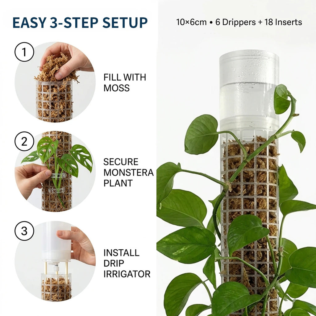 Moss Pole Watering Dripper – Auto Drip Kit for Monstera Plant Watering Dripper Richie's