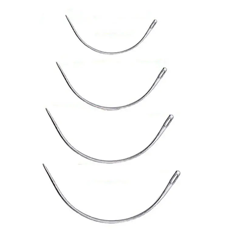 4Pcs Curved Leather Sewing Needles C-Type Shoe Repair Set Leather Sewing Needles Richie's sliver