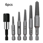5/6Pc Broken Bolt Extractor Set with Center Drill Bits Screw Extractor Set Richie's 6pcs