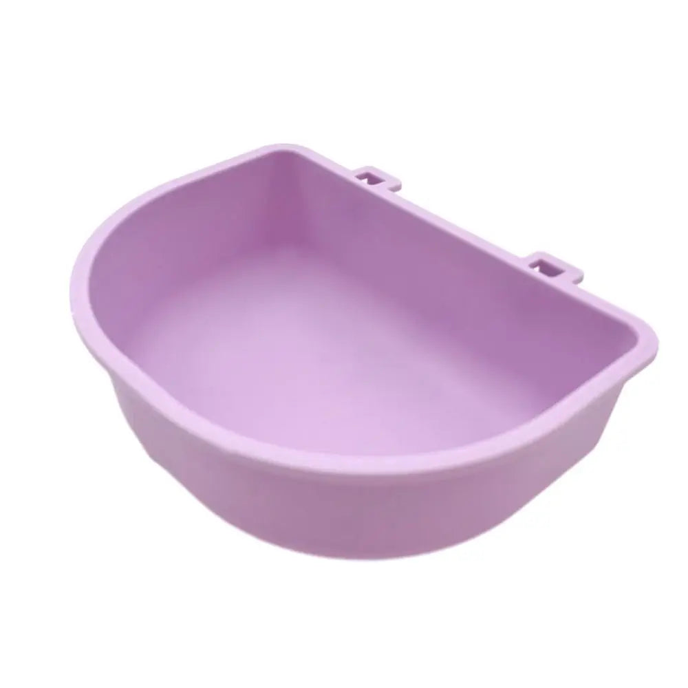Portable Plastic Dog Hanging Bowl – Pet Cage Food & Water Feeder Pet Cage Feeder Bowl Richie's purple