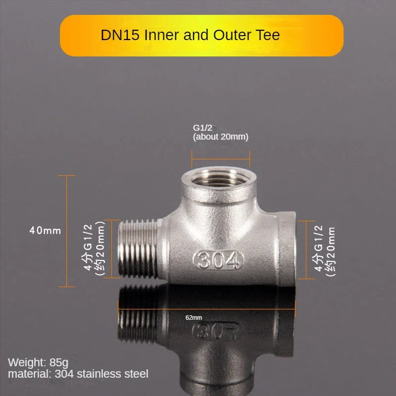 1/2" 304 Stainless Steel Pipe Fittings – Tee, Elbow & Connector Pipe Fitting Richie's Tee-3 1/2"