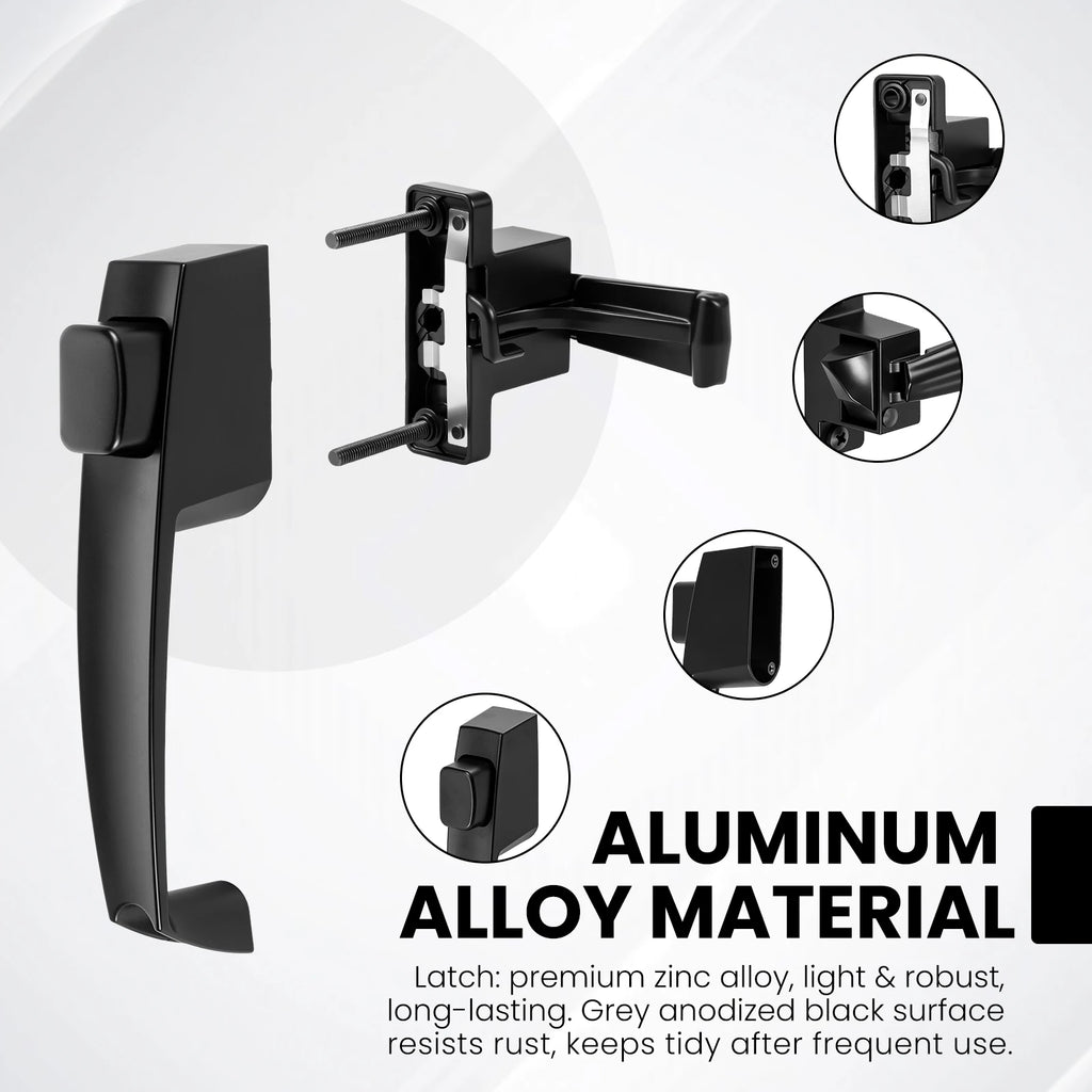Push Button Storm Door Latch – Universal Reversible Kit Door Latch Kit Richie's