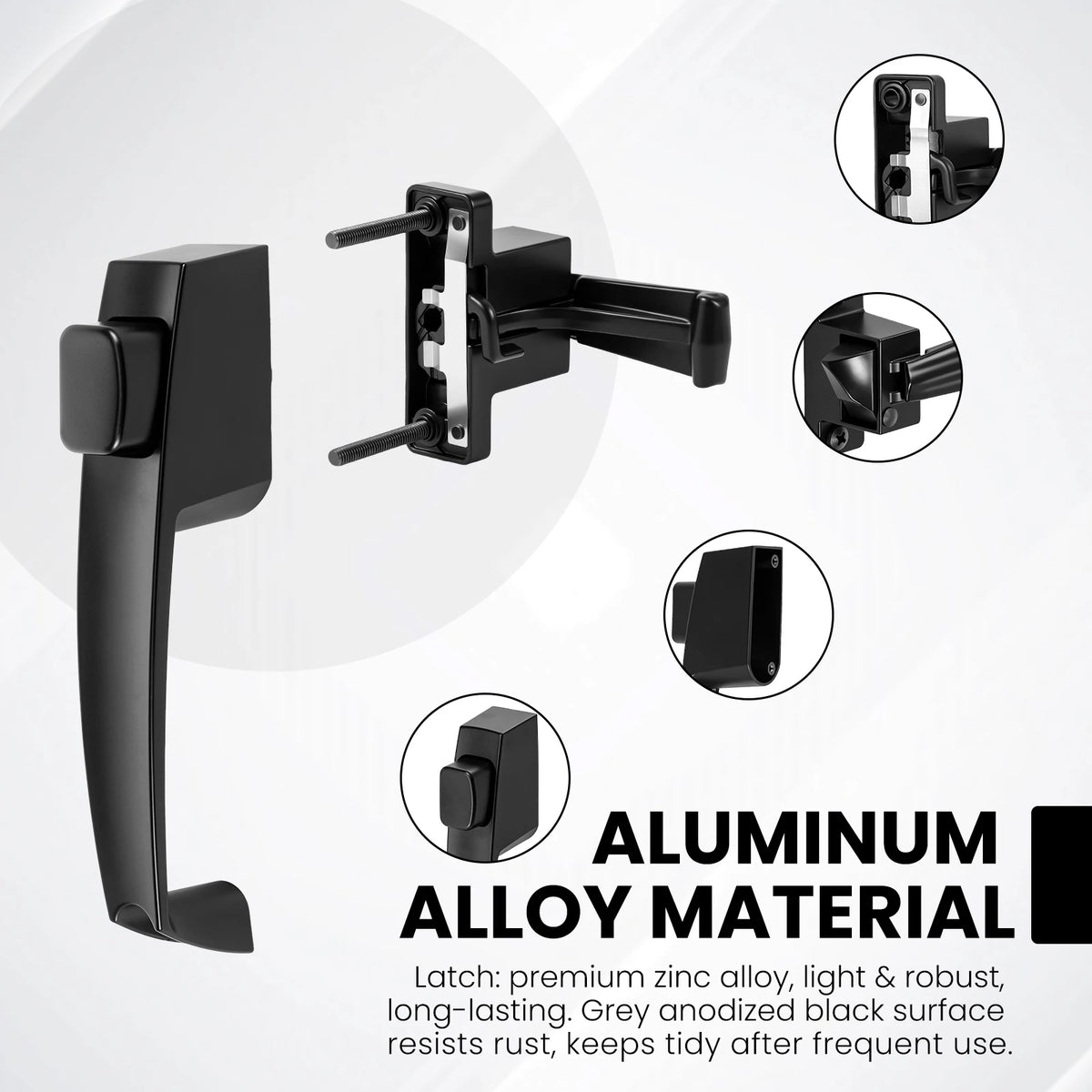 Push Button Storm Door Latch – Universal Reversible Kit Door Latch Kit Richie's