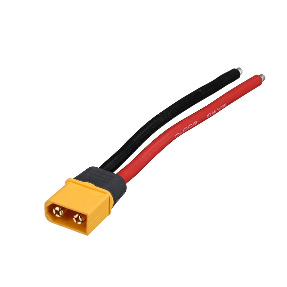 XT60 Male Female Plug Connector 12AWG Silicone Cable 10–30cm RC Power Connector Cable Richie's 10cm male