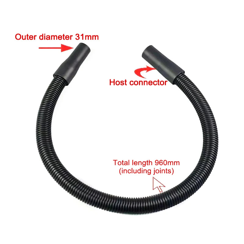 32mm EVA Flexible Vacuum Cleaner Replacement Hose Tube Vacuum Hose Attachment Richie's Black