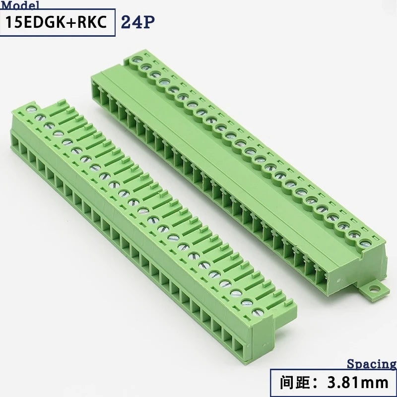 Solderless PCB Screw Terminal Connector Set 15EDGKC 3.81mm PCB Terminal Connector Richie's 24P 3.81mm 1 set