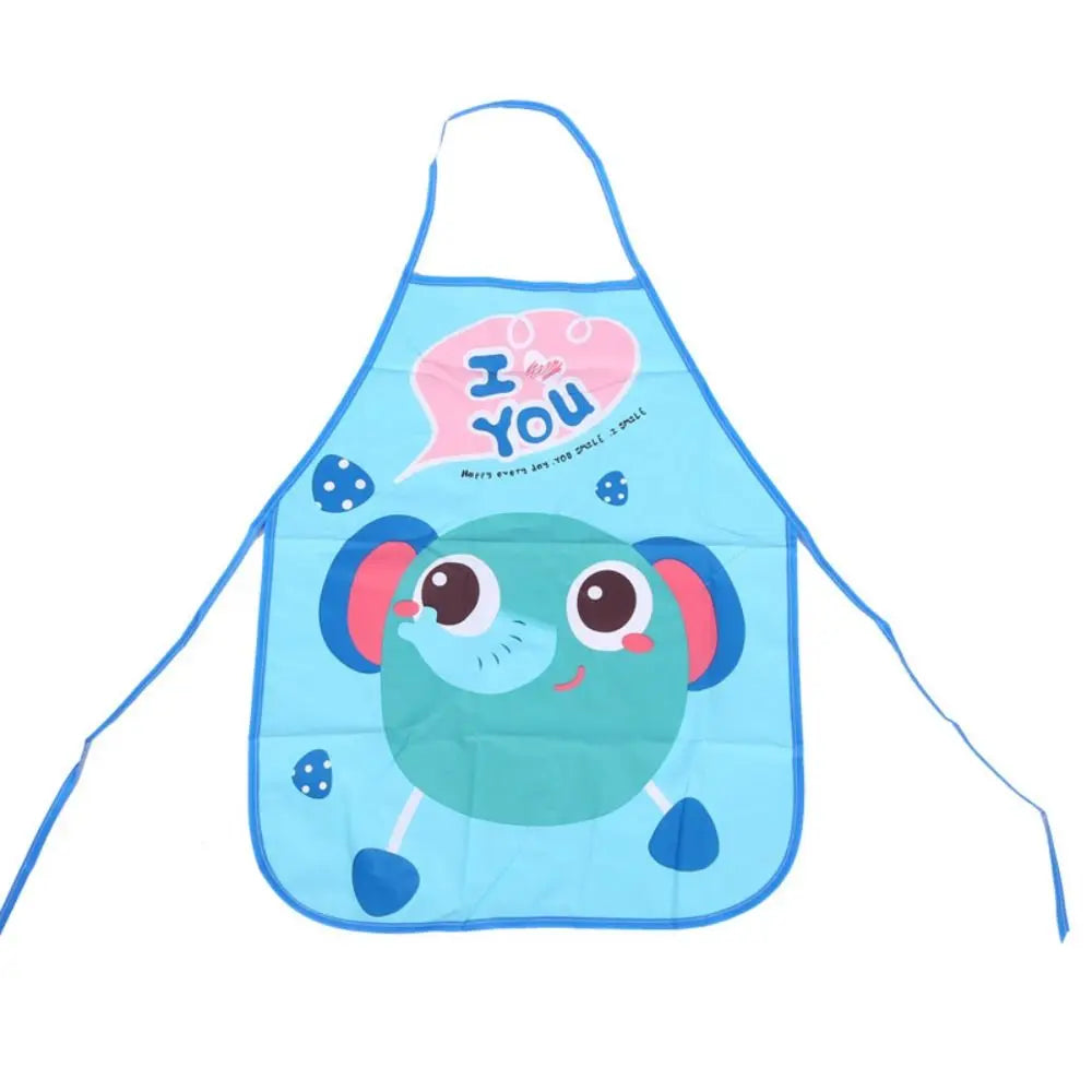 Waterproof Cartoon Apron – Unisex Kitchen & Painting Smock Kitchen Apron Richie's Blue-Apron