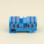 5Pcs PT2.5 Quattro Push-In Spring Terminal Block Screwless Spring Terminal Block Richie's 5Pcs Blue
