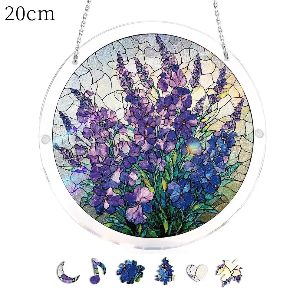 Acrylic Puzzle Suncatcher – DIY Stained Glass Window Hanging Decor Window Suncatcher Richie's D-L