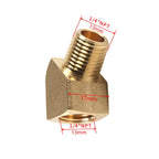 Brass NPT 45° Elbow Fitting 1/8 1/4 3/8 Female to Male Brass Pipe Fitting Richie's NPT 1-4-