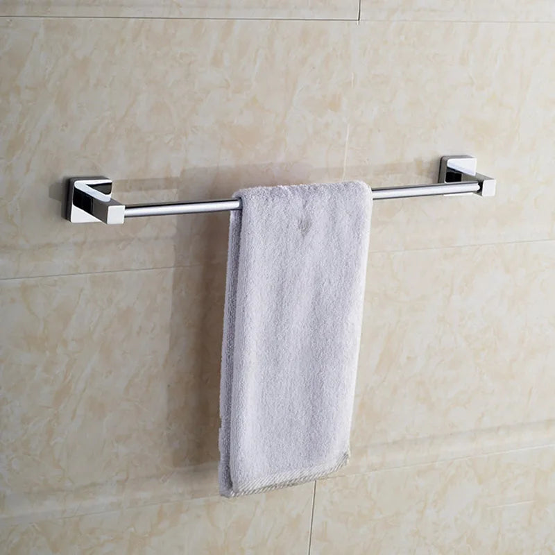 HOBHE Single Towel Bar Rack Stainless Steel Chrome 60cm Towel Bar Rack Richie's