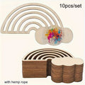 10pcs Wooden Rainbow & Cloud DIY Craft Hangings | Unfinished Wood Craft Hangings Richie's 10pcs