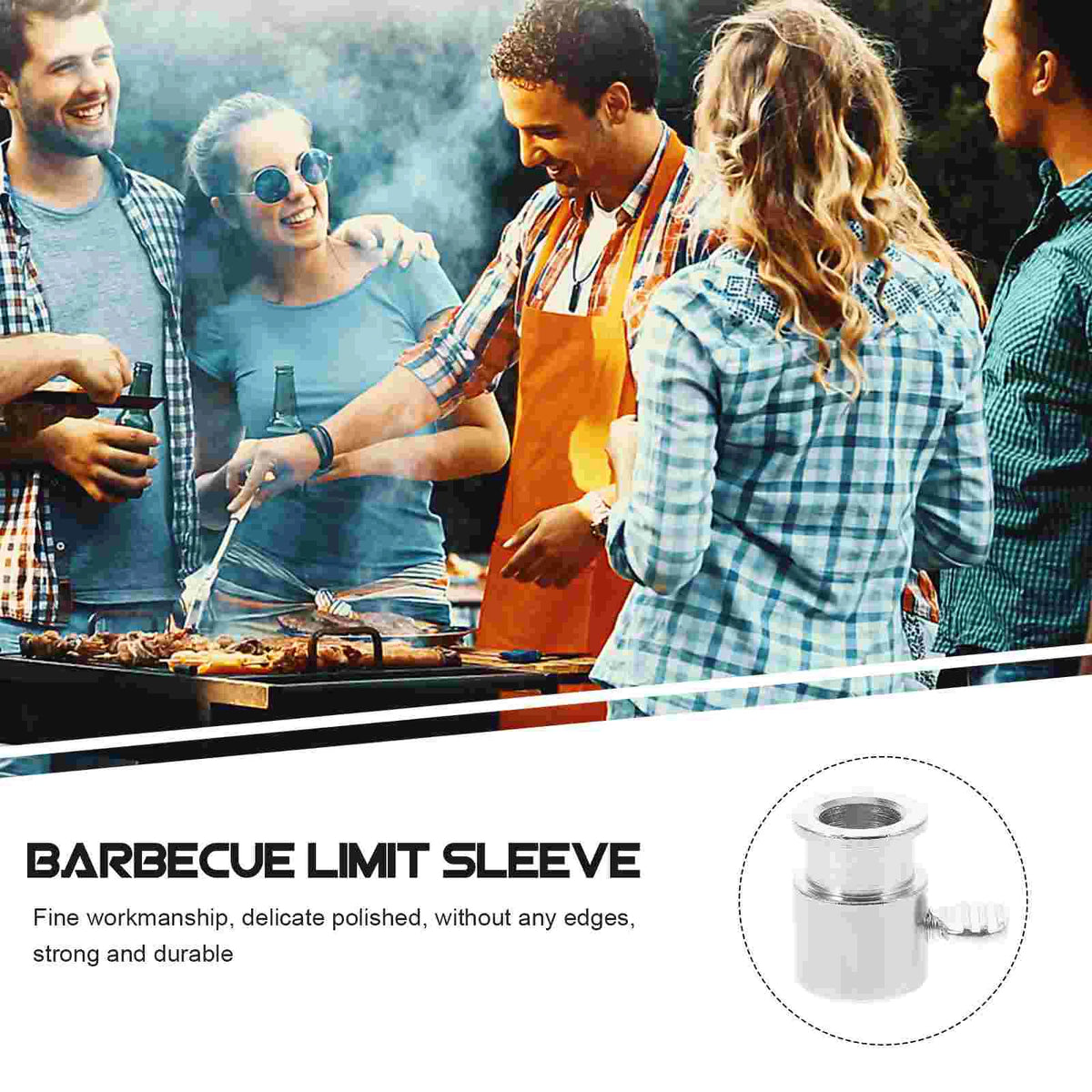 4Pcs Iron BBQ Rotisserie Stop Collars – Spit Fork Limit Sleeves BBQ Rotisserie Collars Richie's