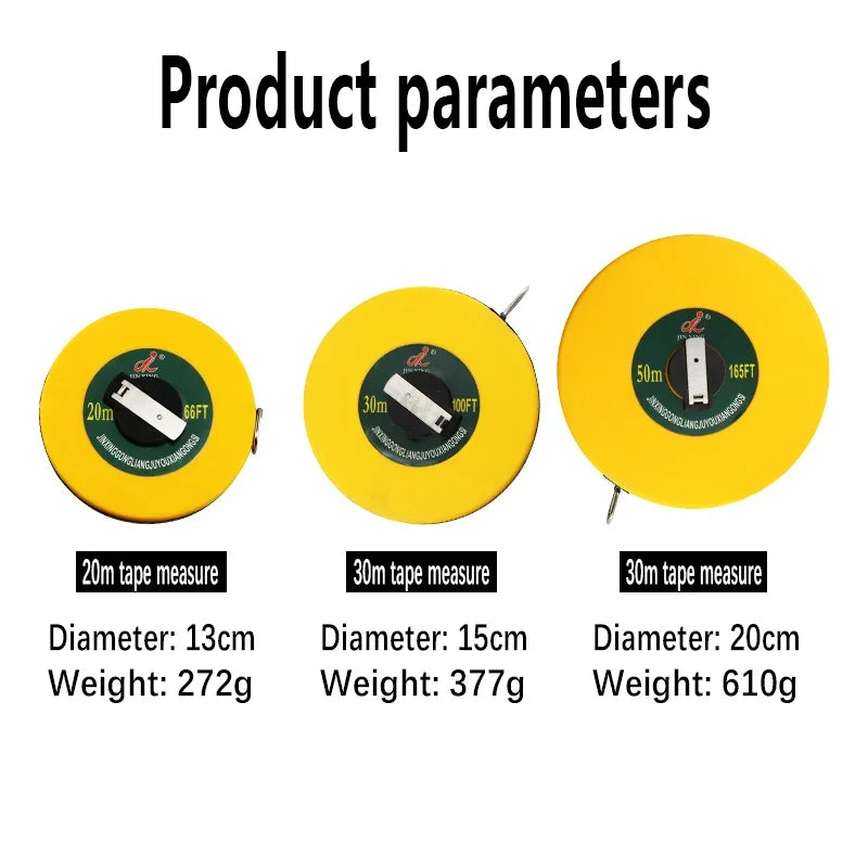20m Fiberglass Tape Measure – Long Survey Measuring Tape Fiberglass Tape Measure Richie's