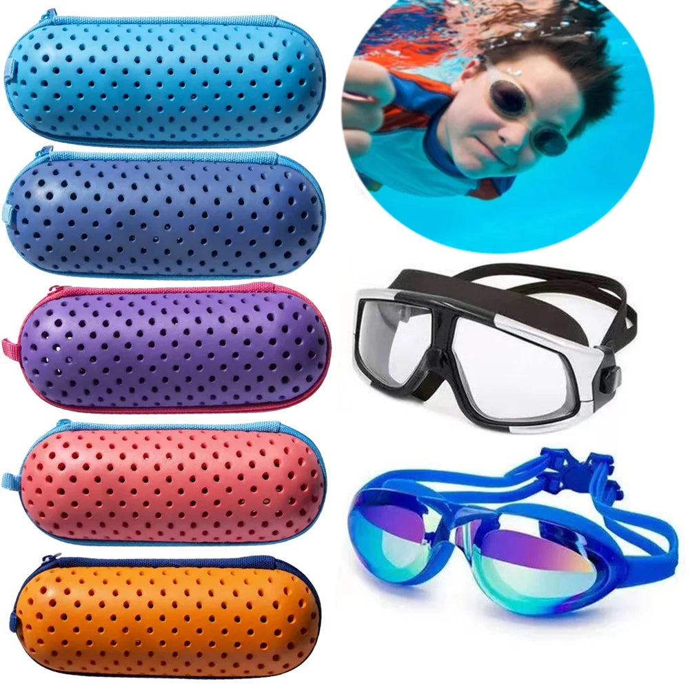 EVA Swim Goggle Case with Clip & Drain Holes | APWIKOGER Swim Goggle Case Richie's