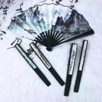 Silk & Bamboo Chinese Folding Fan – Hanfu Photography Prop Decorative Folding Fan Richie's
