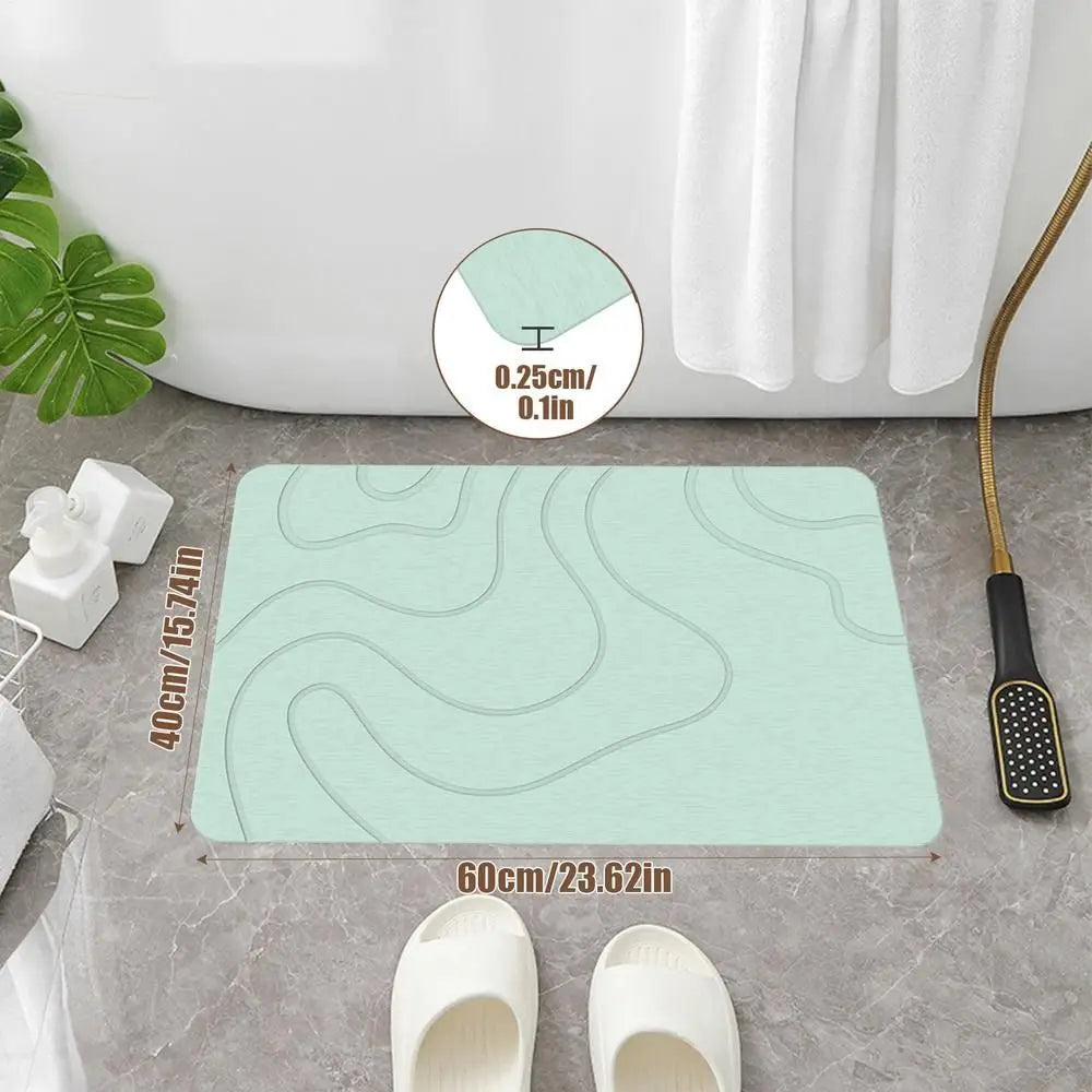 Diatomite Bath Mat 40x60cm – Anti-Slip Super Absorbent Diatomite Bath Mat Richie's