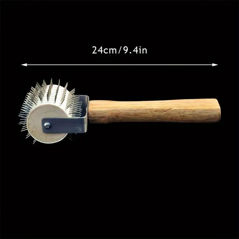 Wood Handle Honey Uncapping Roller | Beekeeping Needle Tool Beekeeping Uncapping Tool Richie's as pic