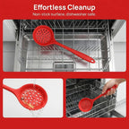 2-Pack Silicone Slotted Spoon Set – Skimmer & Strainer Silicone Kitchen Utensil Richie's