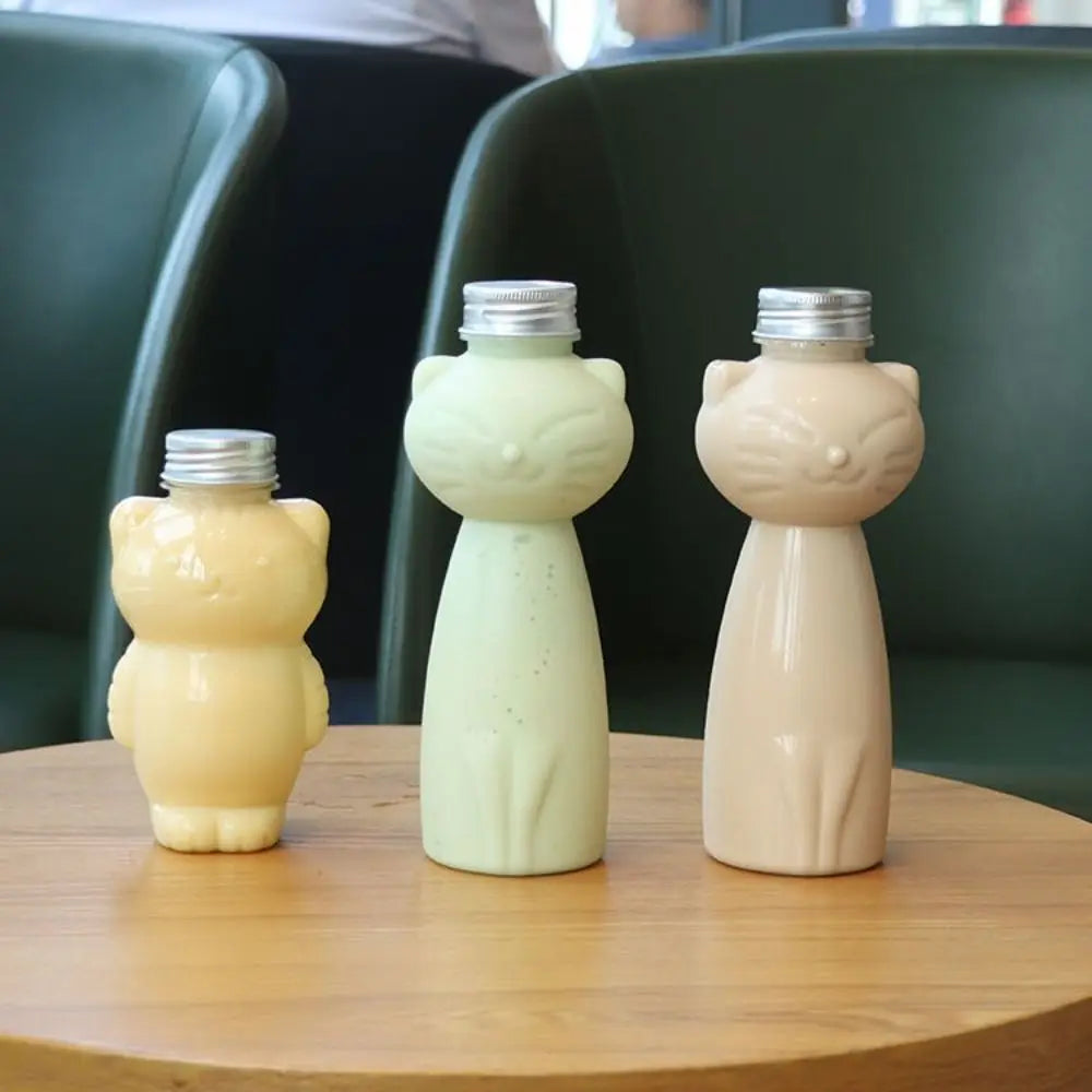Cute Cat Shaped Transparent Water Bottle 350ml & 500ml Novelty Water Bottle Richie's