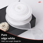 10 Yards Organza Wavy Edge Ribbon 4cm – Bouquet & Gift Wrap Craft Ribbon Richie's A1 10yard