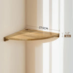 Natural Wood Floating Corner Triangle Shelf – Bathroom & Living Floating Corner Shelf Richie's wood1pc