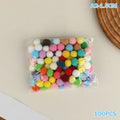 100 Pcs Fluffy Pom Poms 10–30mm | Kids DIY Craft Supplies DIY Craft Supplies Richie's A2