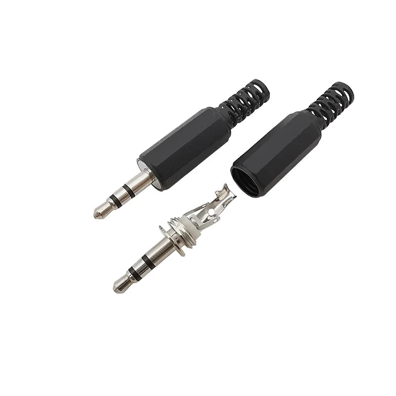 10Pcs 3.5mm Male Audio Plug 3-Pole TRS Stereo Connector DIY Audio Connector Plug Richie's