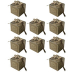 10 Pcs French Luxury Candy Boxes with Ribbon – Wedding & Party Party Favor Boxes Richie's Champagne 70x70x70mm