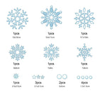 Christmas Snowflake Electrostatic Wall Stickers – Green & Silver Christmas Wall Stickers Richie's Silver-4